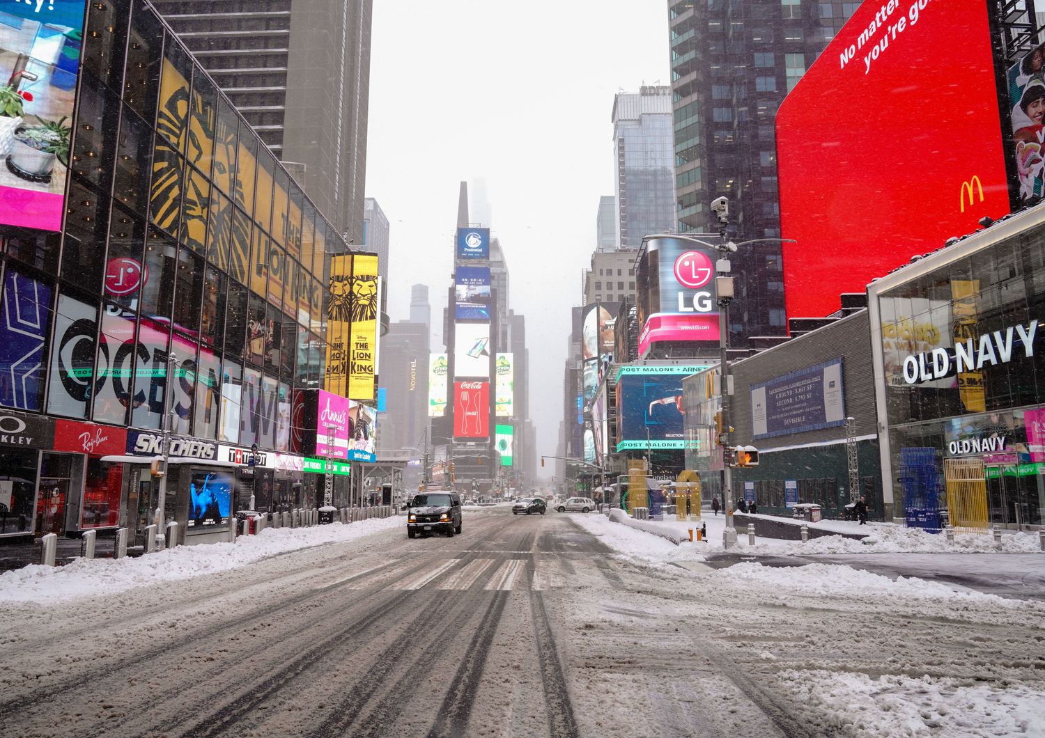 New York - Times Square sotto la neve