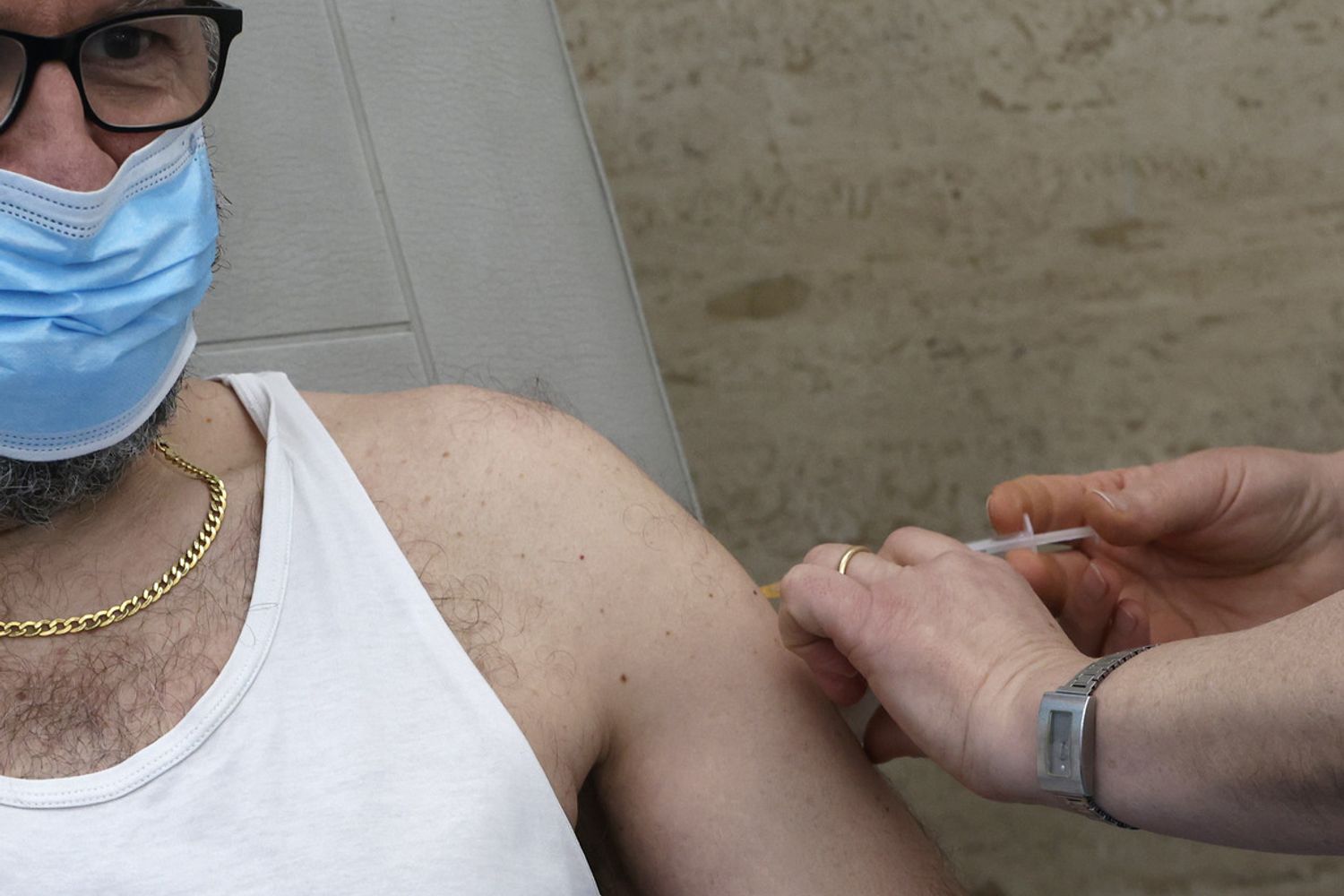 Vaccinazione anti Covid all'ospedale Santo Spirito di Roma