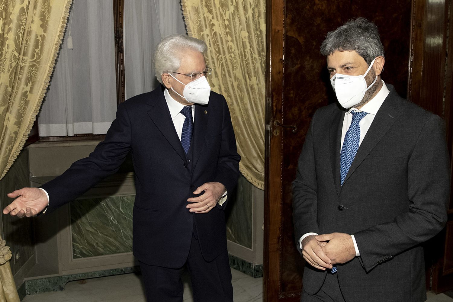 Sergio Mattarella e Roberto Fico