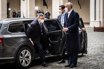 Mario Draghi arriva al Quirinale