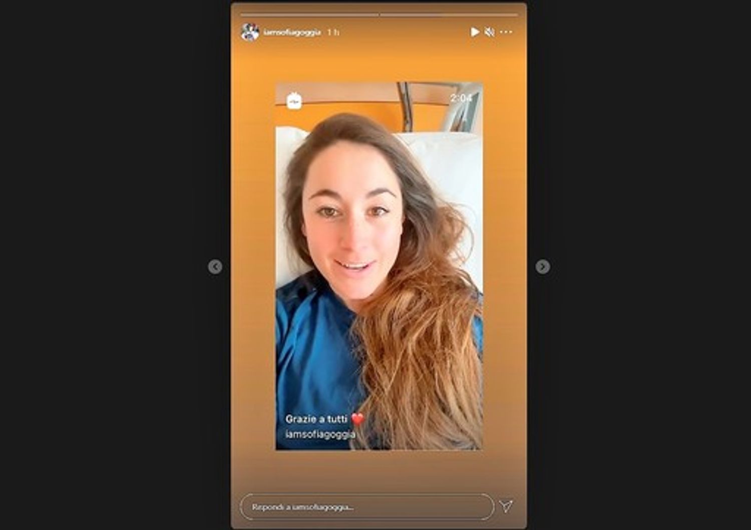 Sofia Goggia ringrazia i suoi fan su Instagram