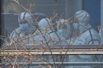 Il team dell'Oms in visita a Wuhan