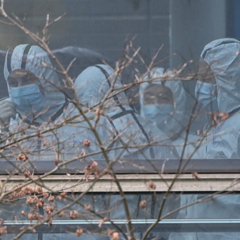 Il team dell'Oms in visita a Wuhan