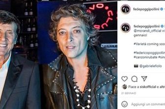 Gianni Morandi e Federico Poggipollini (foto Instagram)