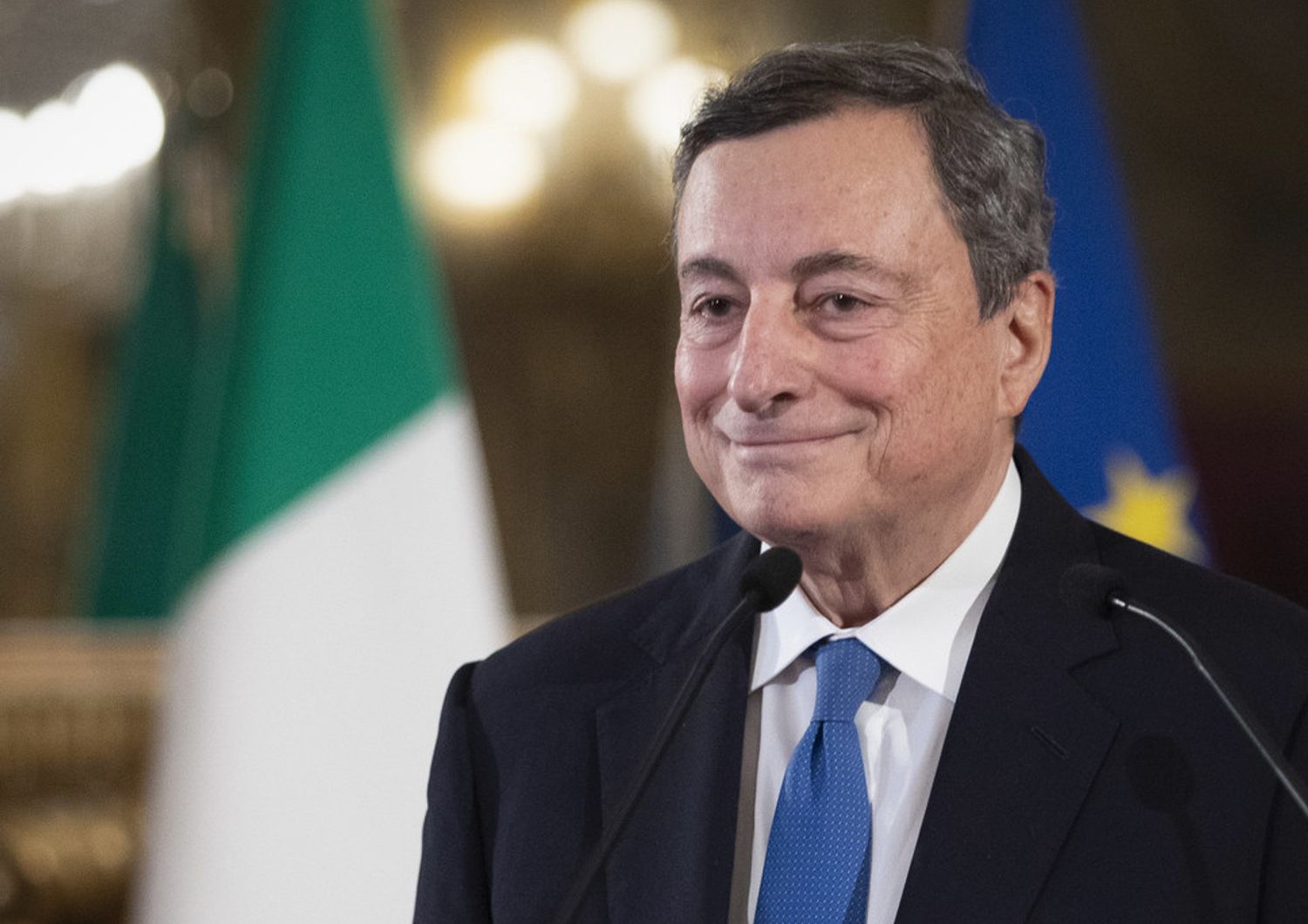 Il presidente del Consiglio incaricato Mario Draghi