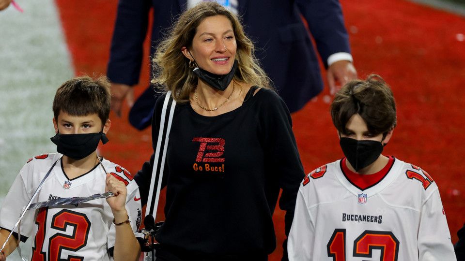 La modella Gisele Bundchen, moglie di Tom Brady