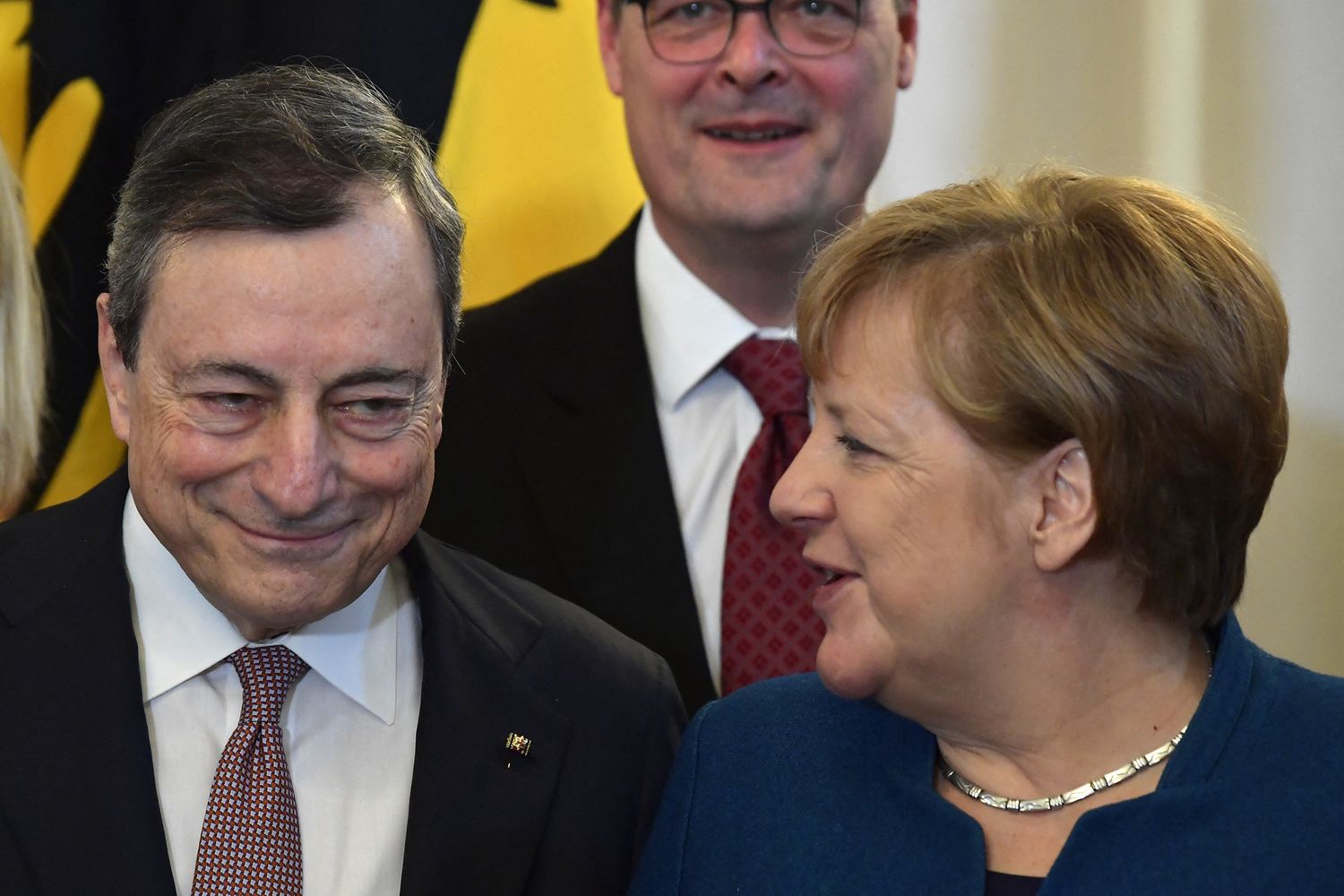 Mario Draghi e Angela Merkel