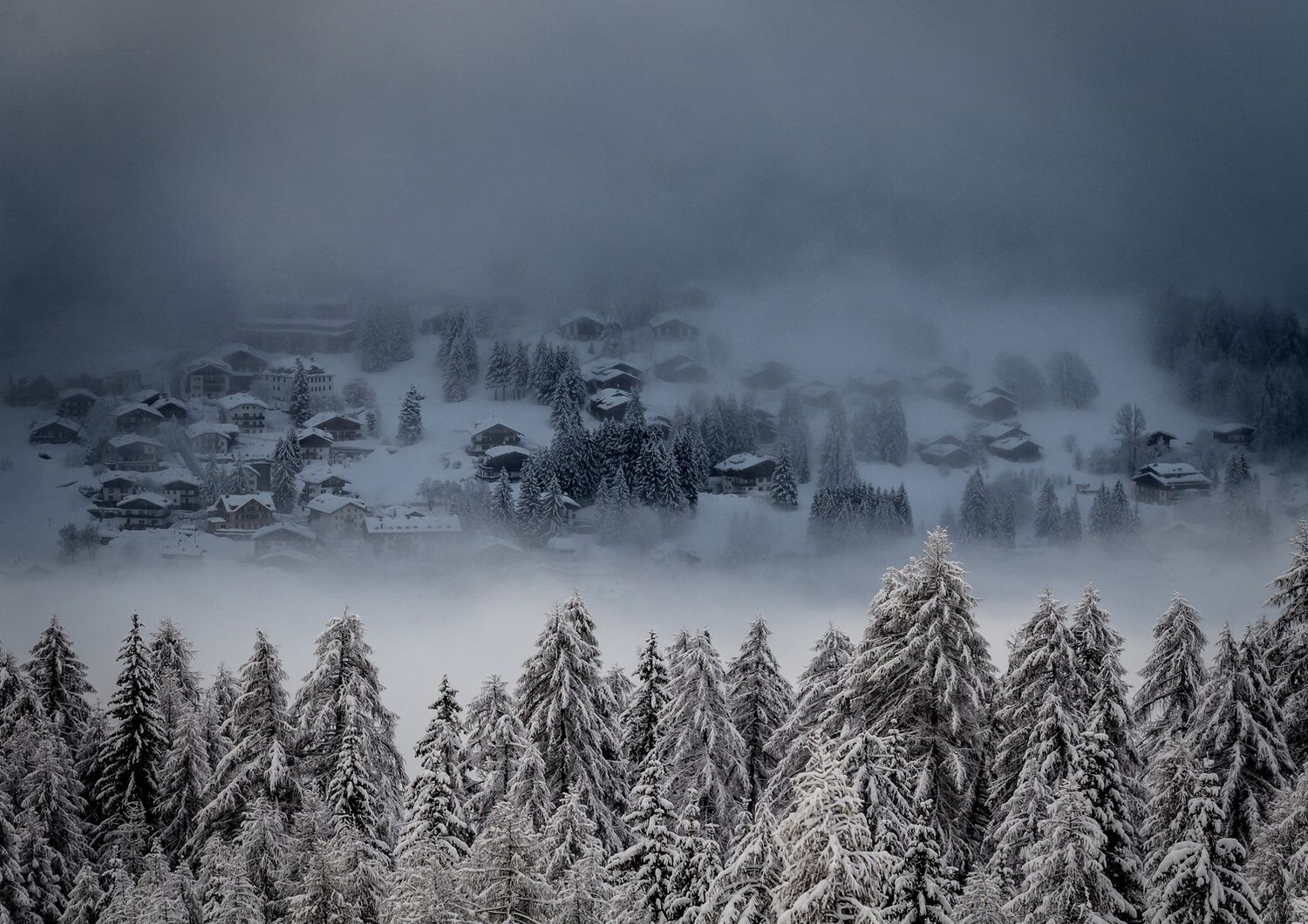 Il Burian porta gelo sull'Italia: nella foto, Cortina d'Ampezzo&nbsp;