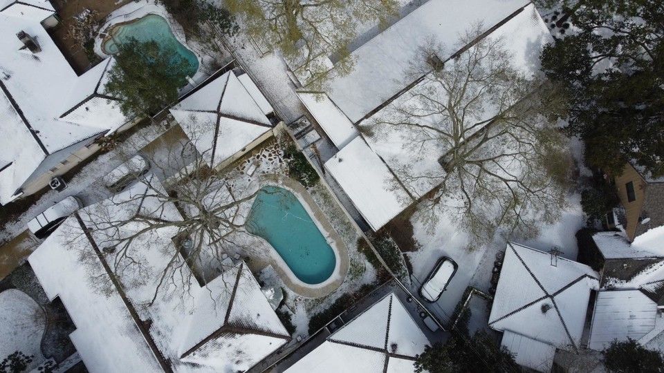 Houston, in Texas, sotto la neve