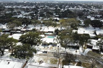 Houston, in Texas, sotto la neve