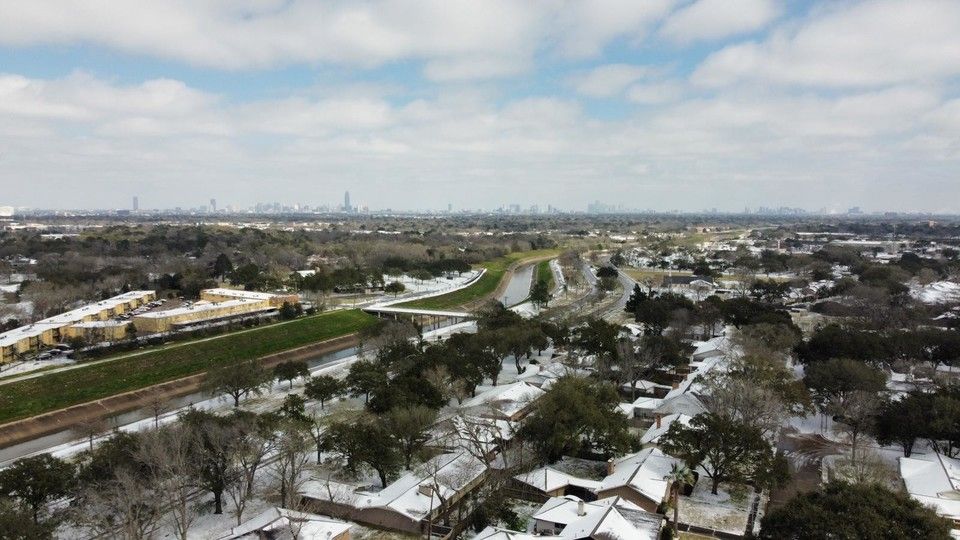 Houston, in Texas, sotto la neve