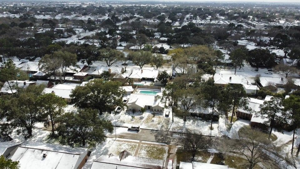 Houston, in Texas, sotto la neve