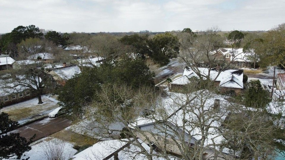 Houston, in Texas, sotto la neve