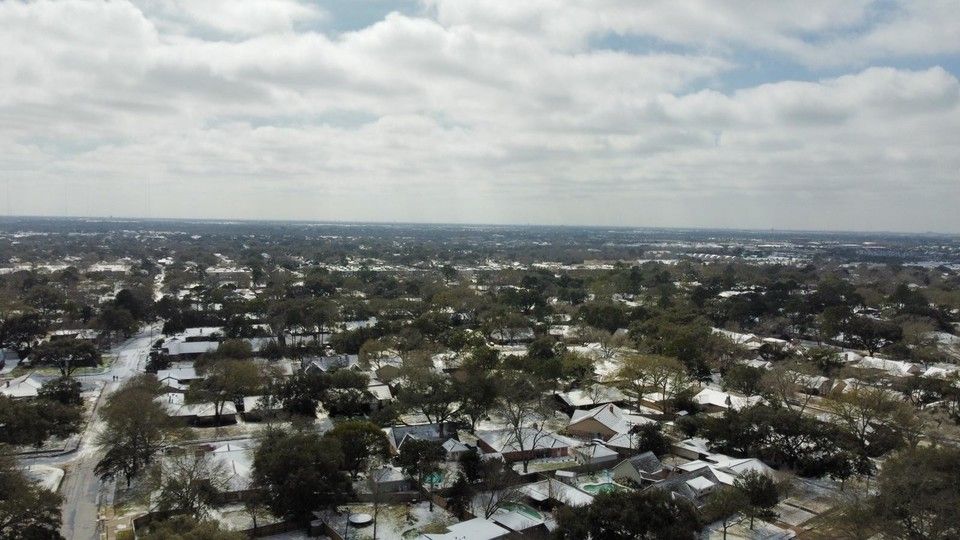 Houston, in Texas, sotto la neve