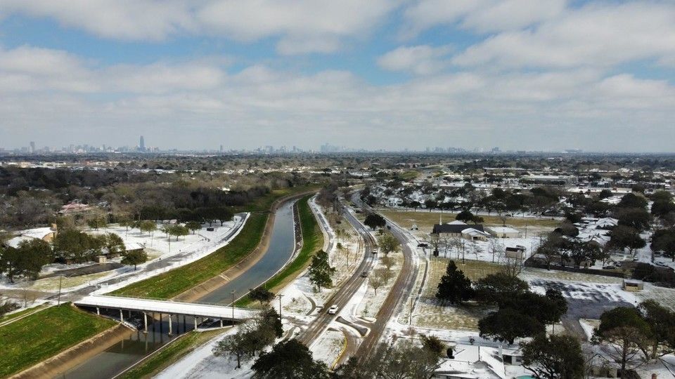 Houston, in Texas, sotto la neve