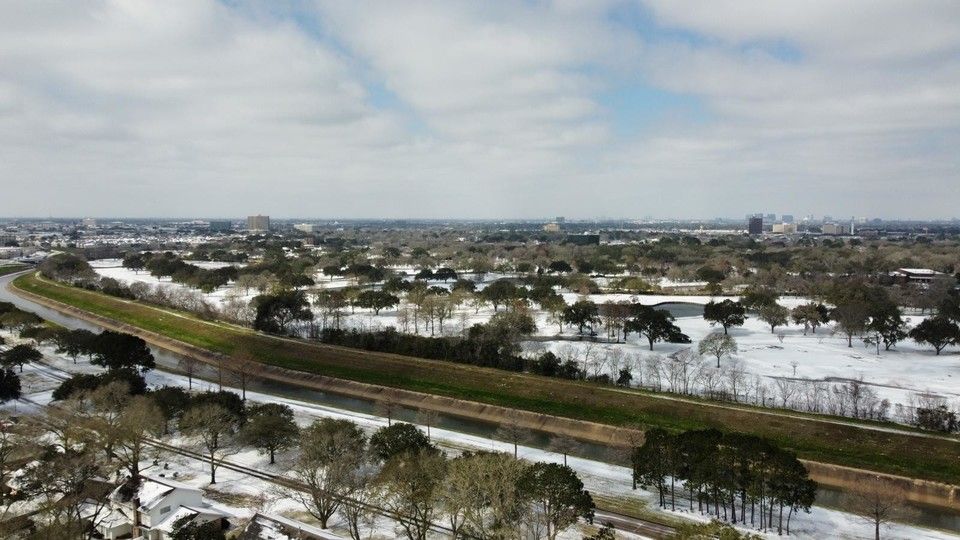 Houston, in Texas, sotto la neve
