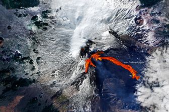 L'eruzione dell'Etna ripresa dal satellite&nbsp;Copernicus&nbsp;Sentinel-2