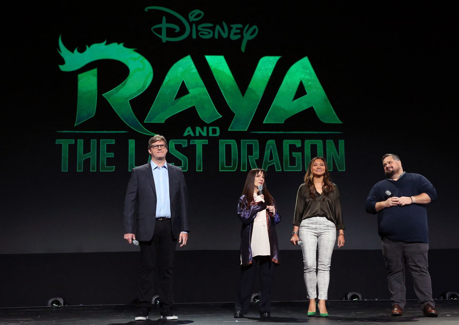 Un momento della presentazione del nuovo film Disney ad Anaheim, in California