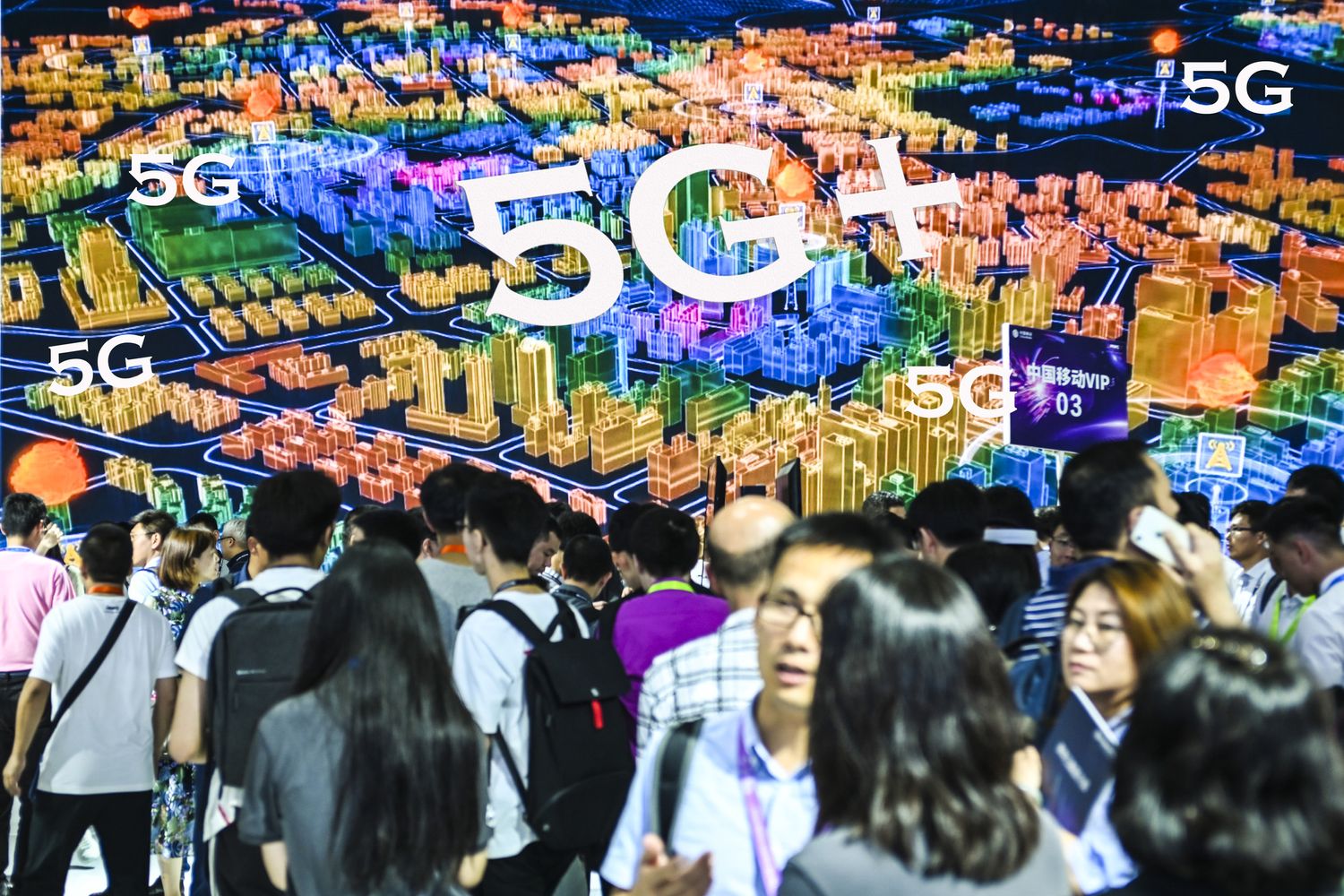 Un momento del Mobile World Congress di Shanghai