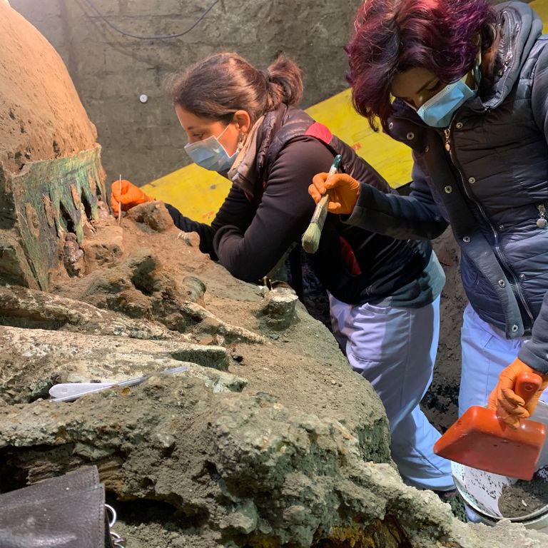 Il ritrovamento del carro a Pompei