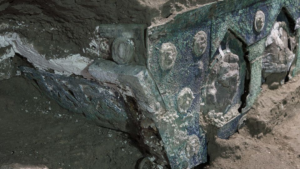 Il ritrovamento del carro a Pompei&nbsp;