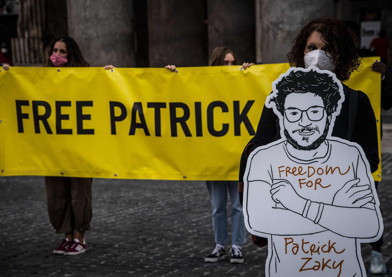 Manifestazione a Roma per la scarcerazione di Patrick Zaki