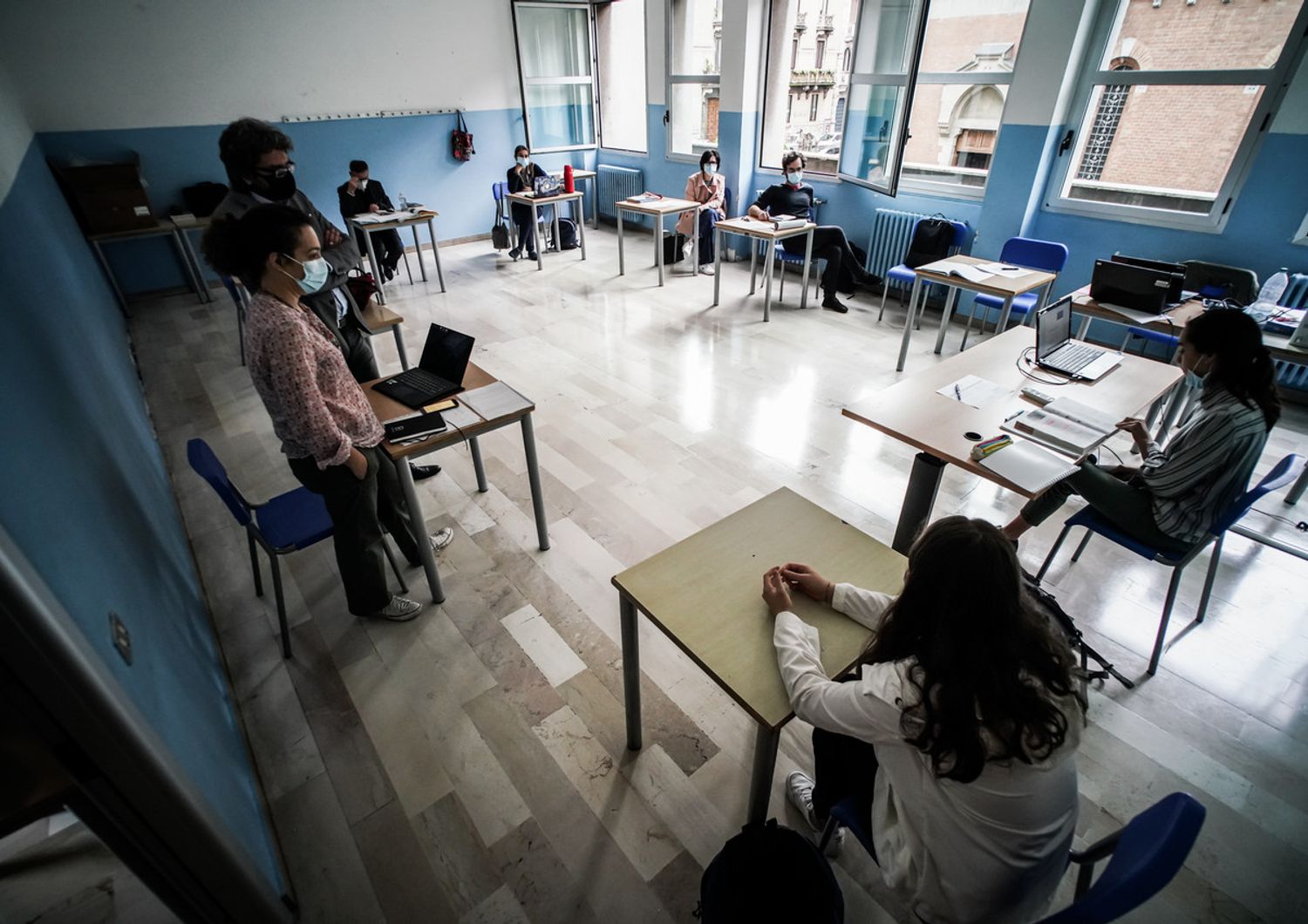 esami di maturit&agrave; in un liceo di Milano