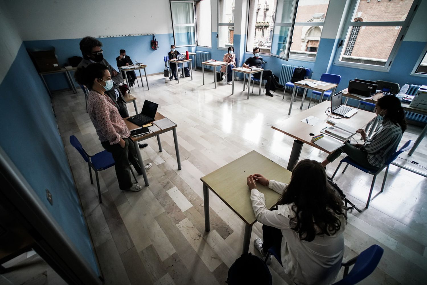 esami di maturit&agrave; in un liceo di Milano