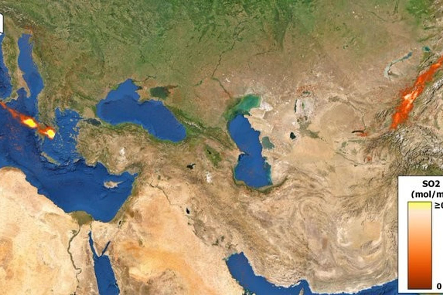 Il 'viaggio' dell'anidride solforosa dell'Etna in Cina