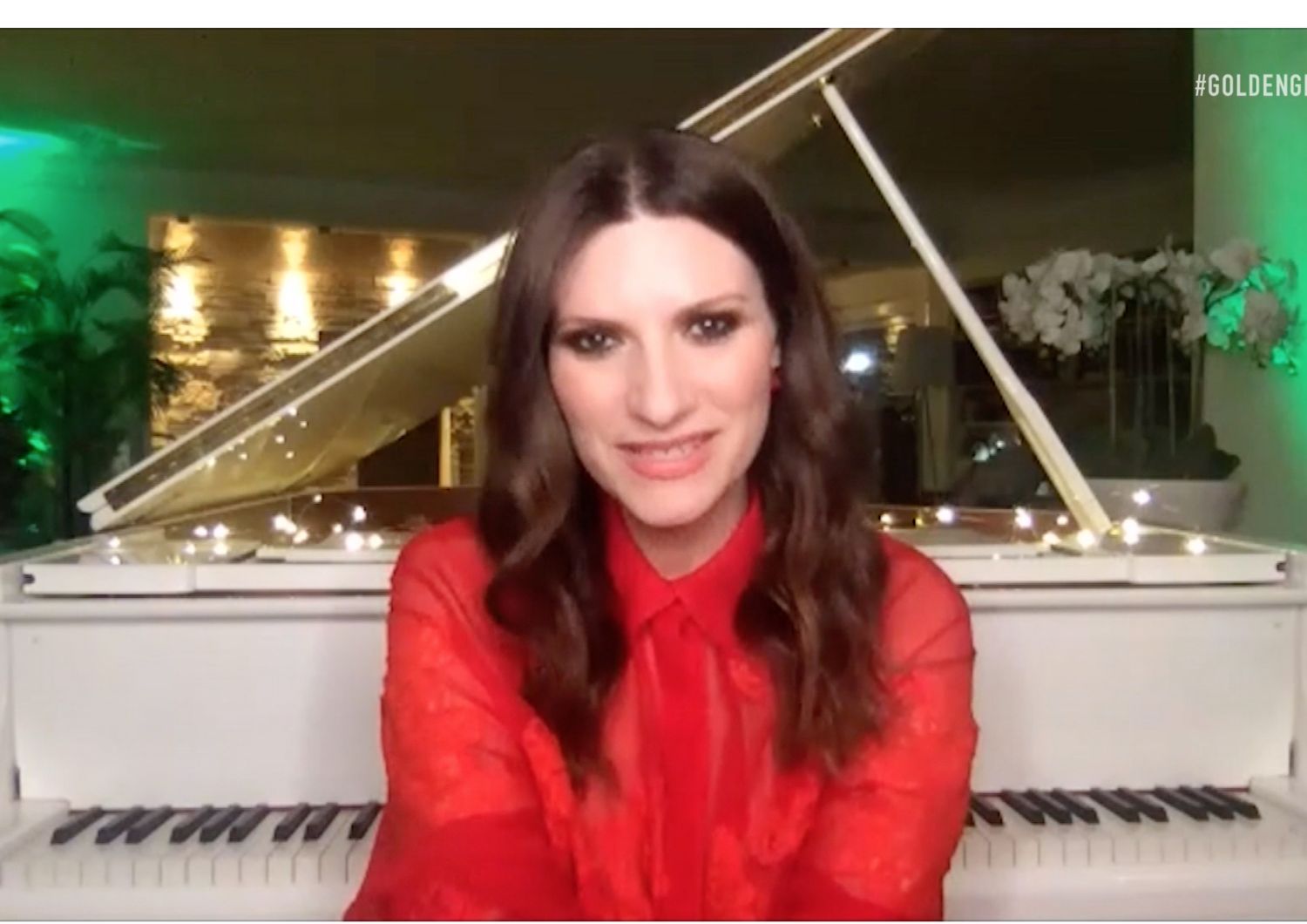 Laura Pausini alla premiazione del Golden Globe