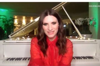 Laura Pausini alla premiazione del Golden Globe