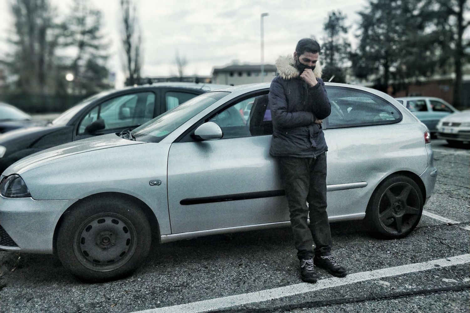 &nbsp;Raschid in un parcheggio a Torino