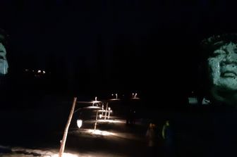 &nbsp;Cammino delle lanterne a Crans Montana