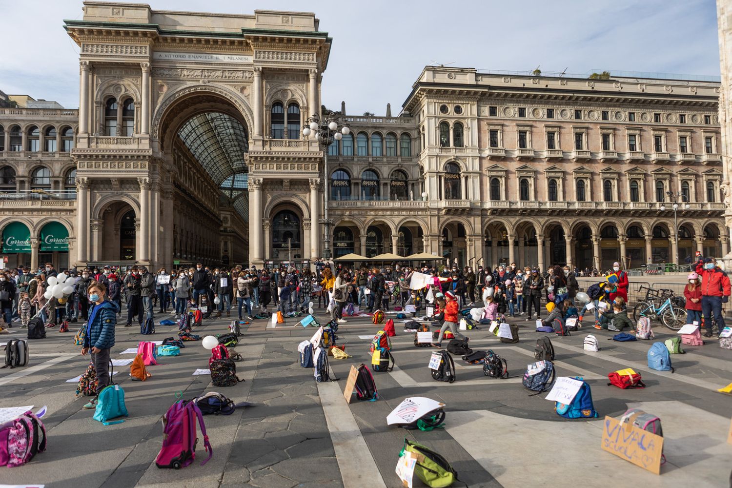 La manifestazione contro la Dad a Milano&nbsp;