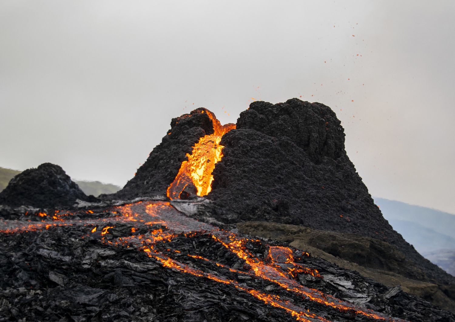 Il vulcano&nbsp;Fagradalsfjall in Islanda