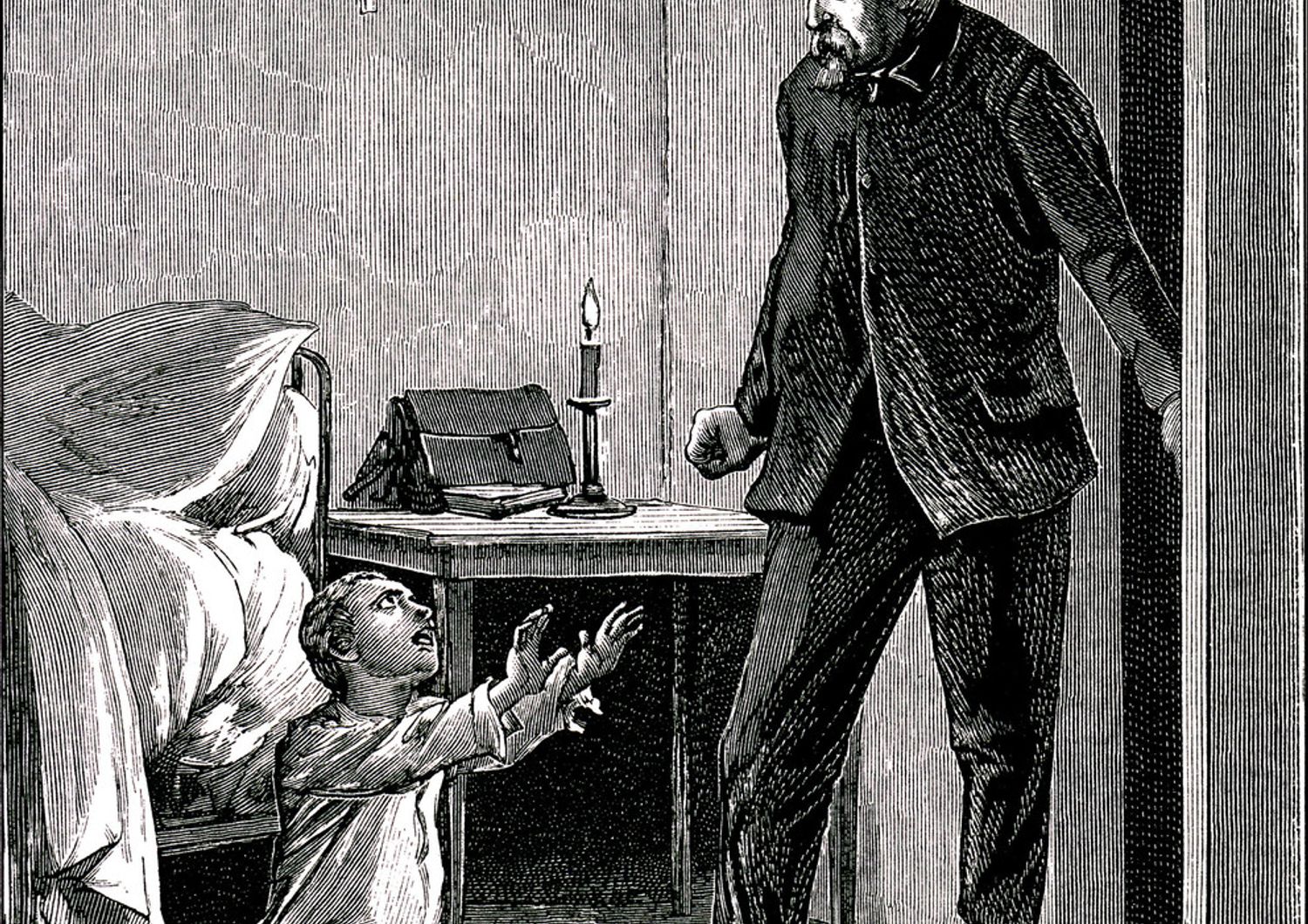 L'enfant espion : acquaforte di Adrien Marie del 1899&nbsp;