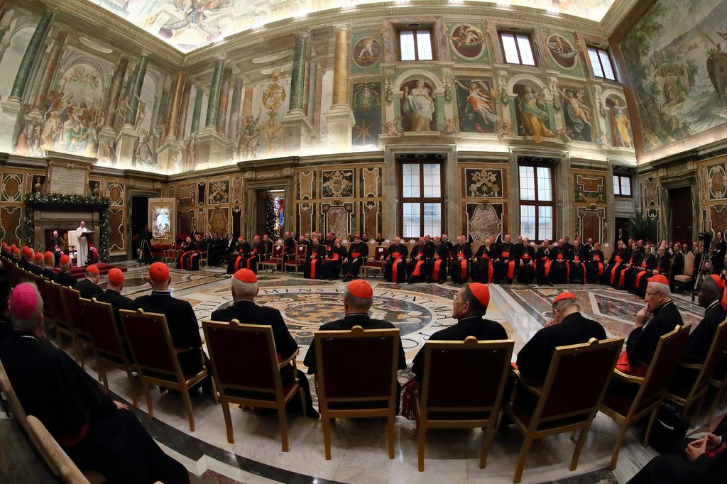 Incontro tra Papa Francesco e la Curia romana