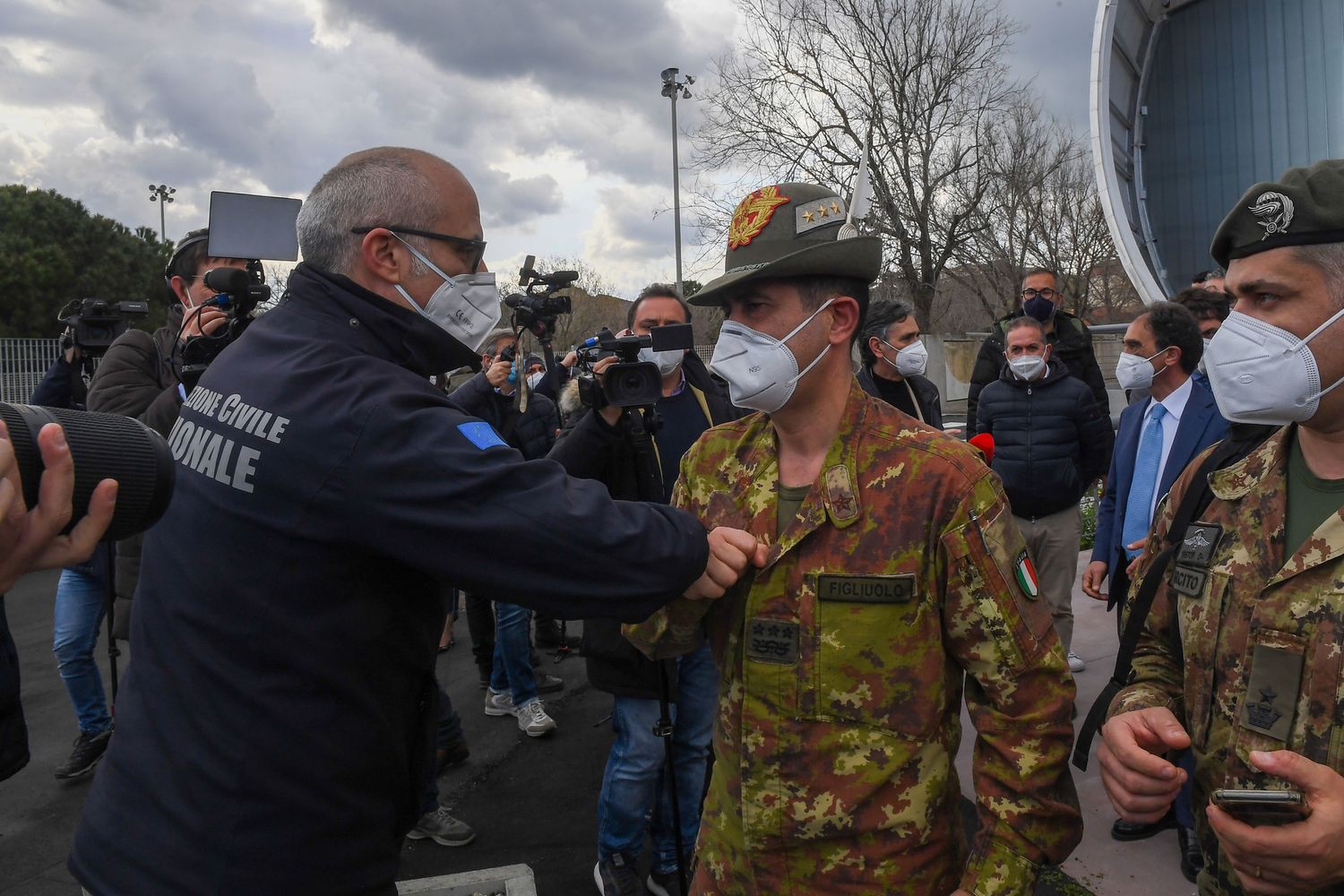 Il capo della Protezione civile, Curcio, e il commissario per l'emergenza Covid, Figliuolo&nbsp;