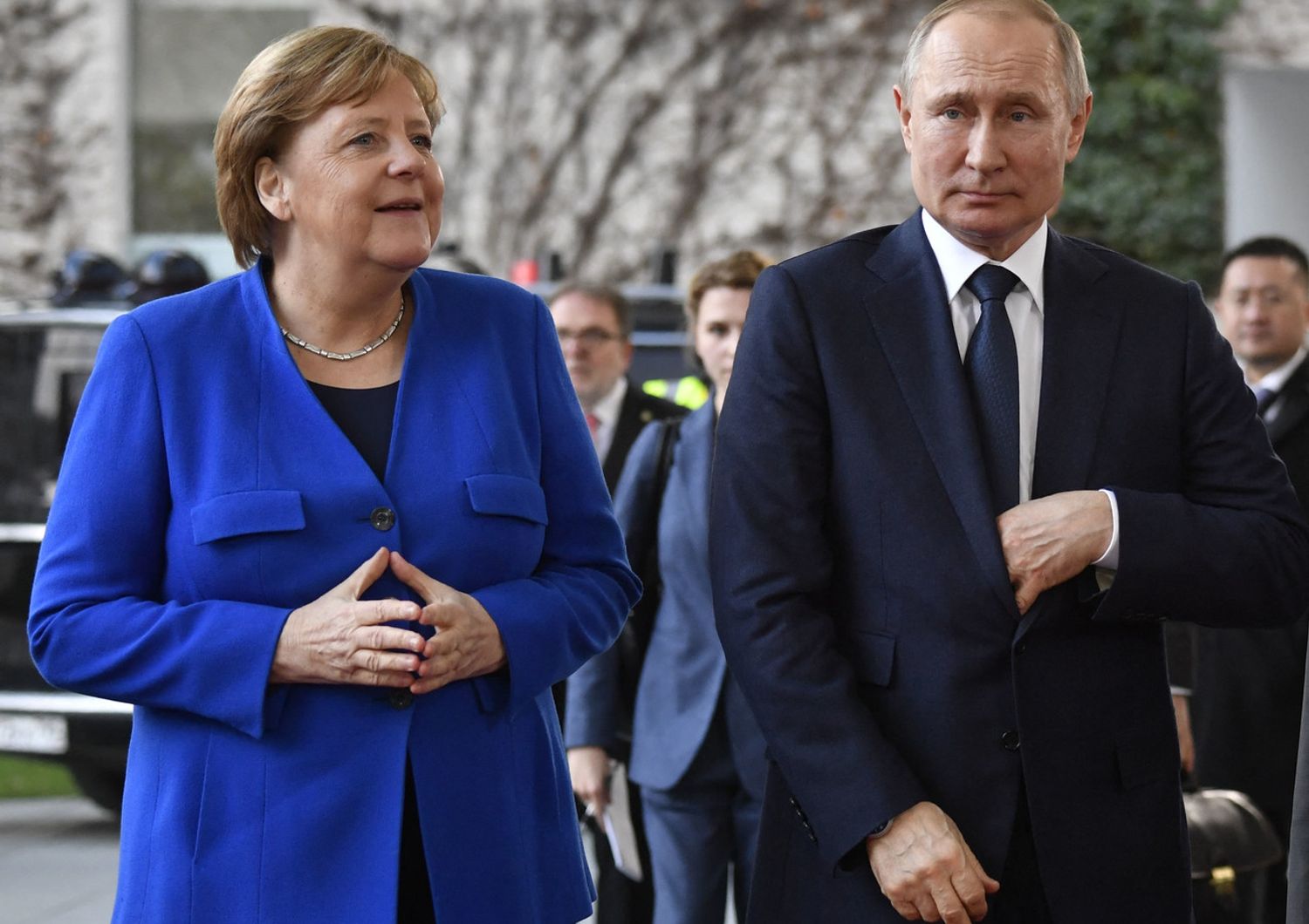 Angela Merkel e Vladimir Putin