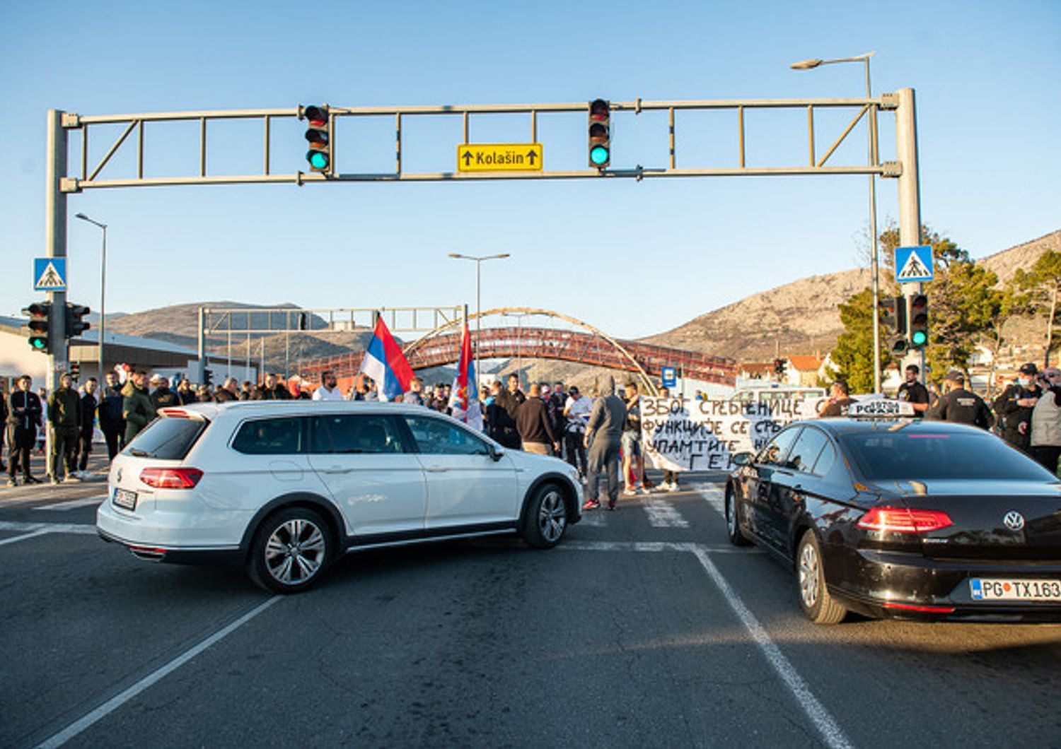 Una protesta a Podgorica in Montenegro&nbsp;