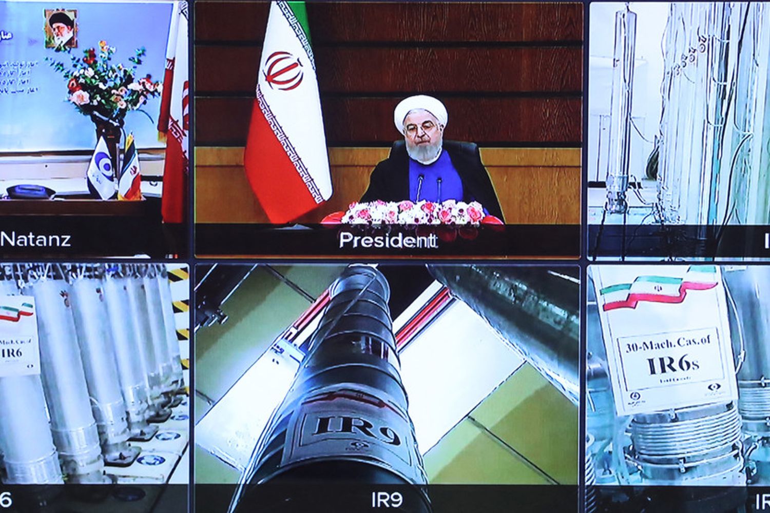 Annuncio avvio dell'arricchimento dell'uranio sulla televisione iraniana