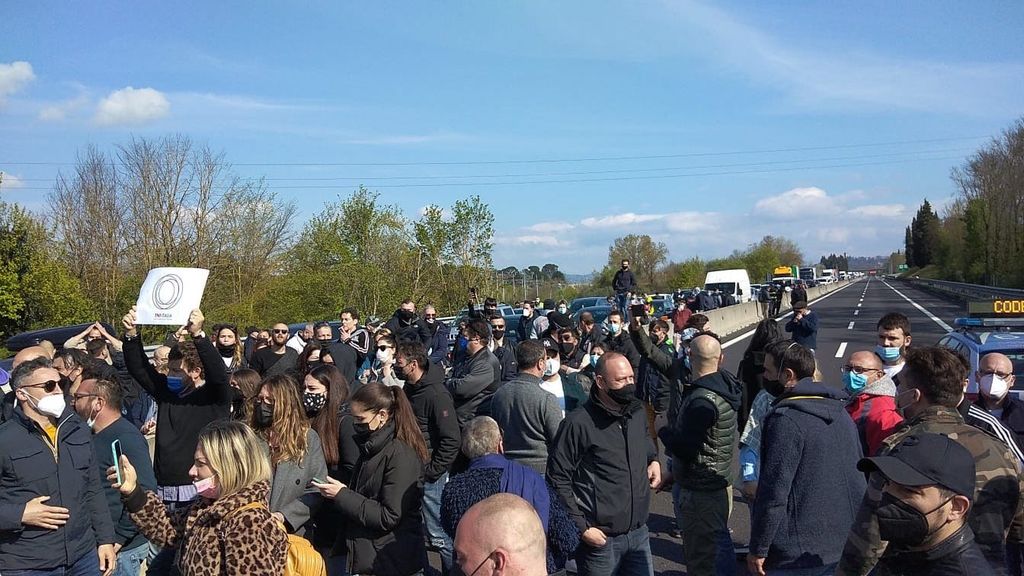 &nbsp;manifestazione su A1 all'altezza di Incisa (Firenze)