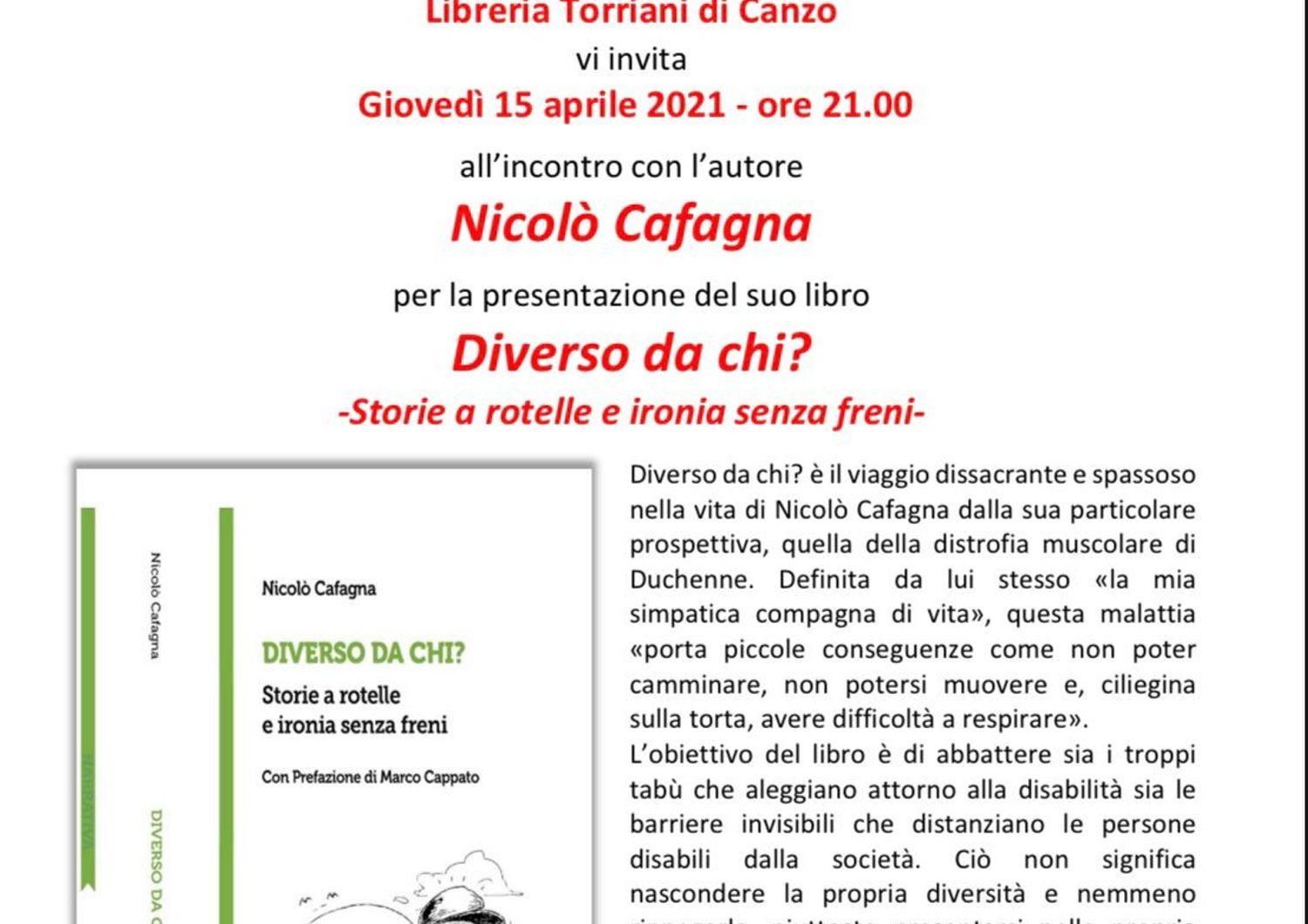 svastiche insulti sospesa presentazione libro disabilita zoom