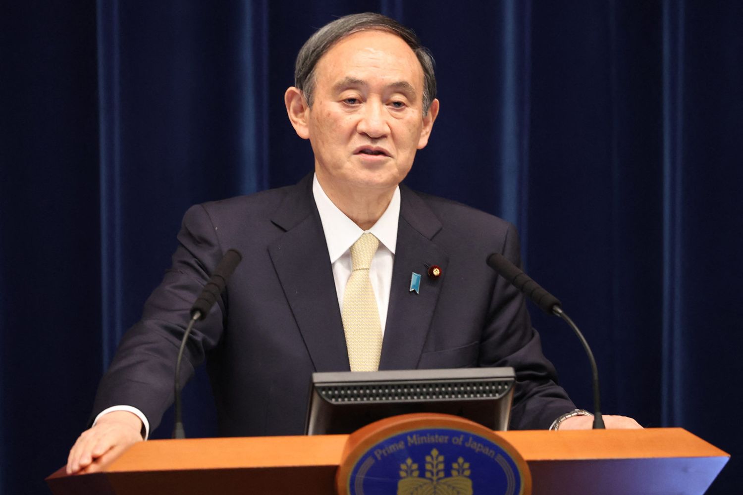 Il premier giapponese,&nbsp;Yoshihide Suga