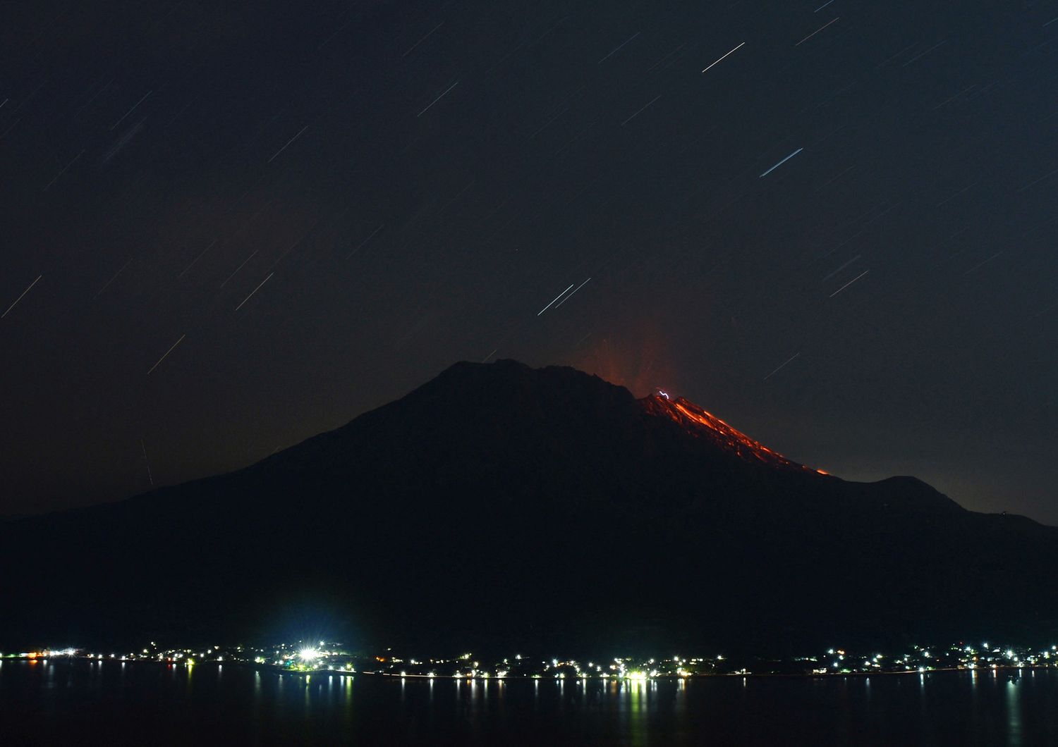 &nbsp;Eruzione del vulcano Sakurajima nel maggio del 2020