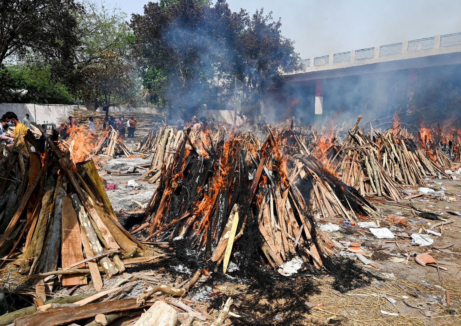 india incubo covid manca legna pire morti in strada