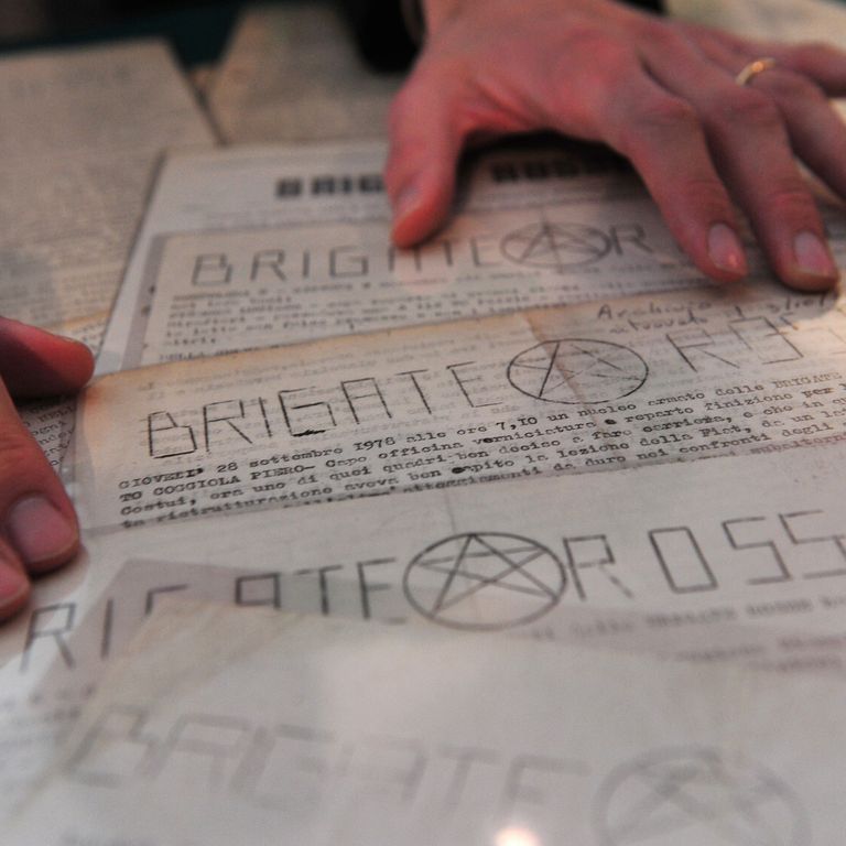 Materiale di propaganda delle Brigate Rosse