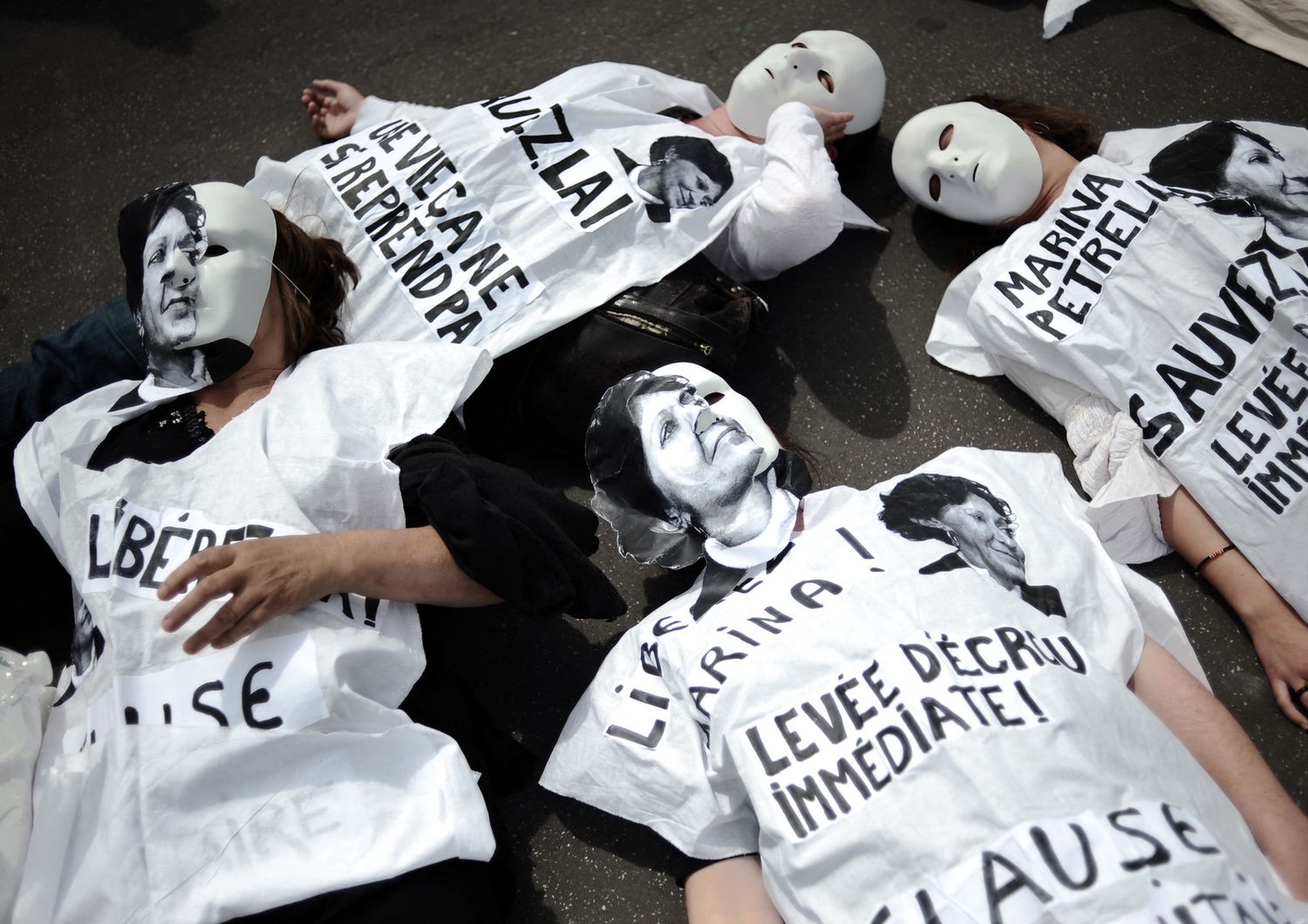 Una manifestazione contro l'estradizione di Marina Petrella nel 2008