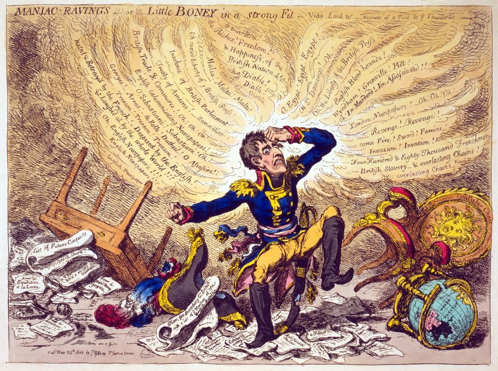 Una caricatura di Napoleone di James Gillray