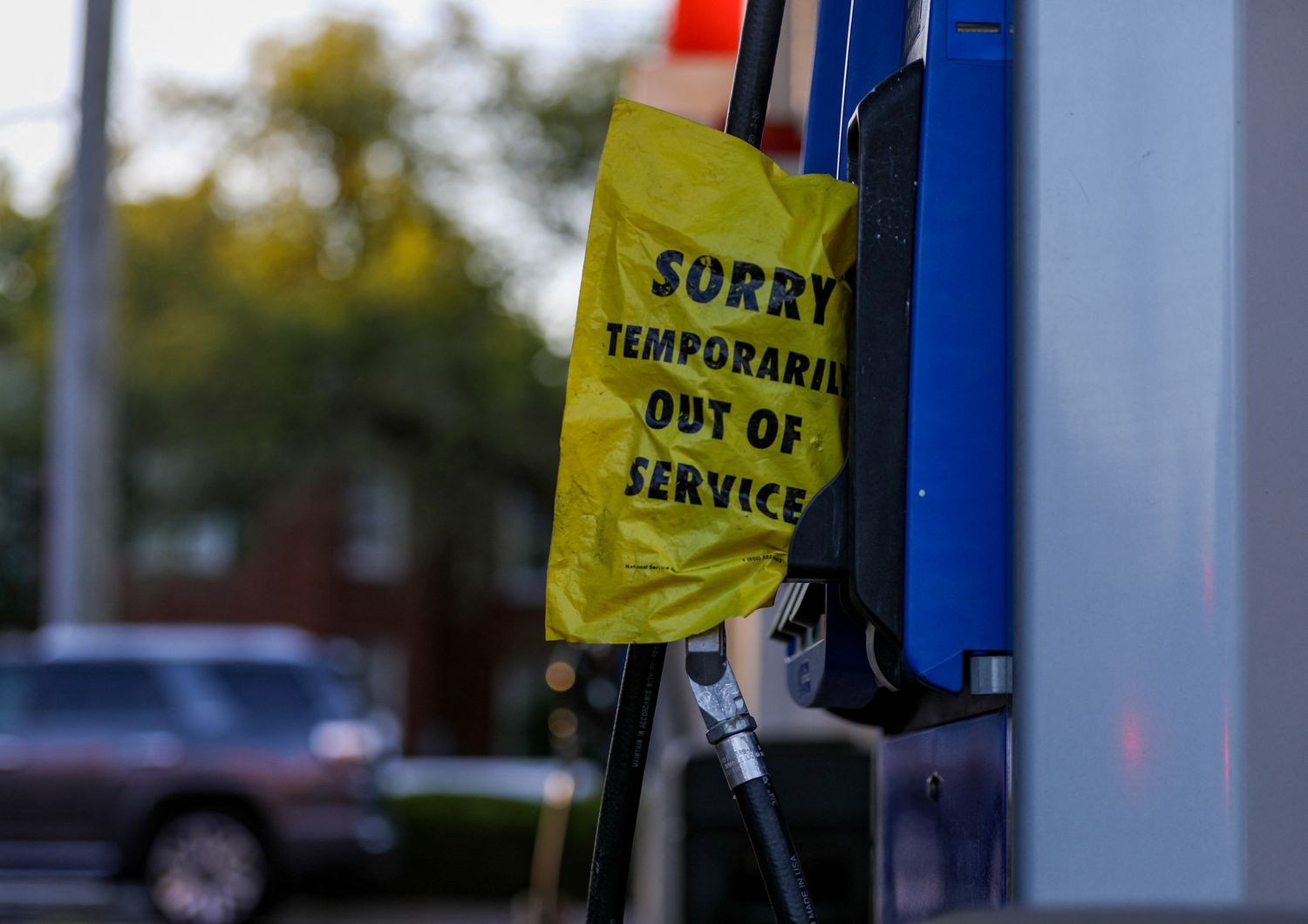 Una pompa di benzina nello Stato di Washington rimasta senza carburante dopo l'attacco a Colonial Pipeline